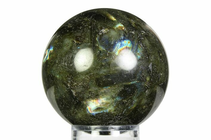 Flashy, Polished Labradorite Sphere - Great Color Play #355448